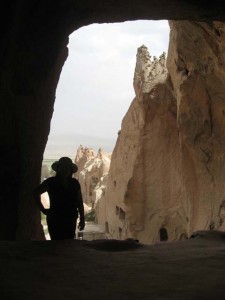 2008.04.15 silouette cave silouette in cappadocia, turkey