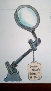 magnifying glass watercolor (joy)